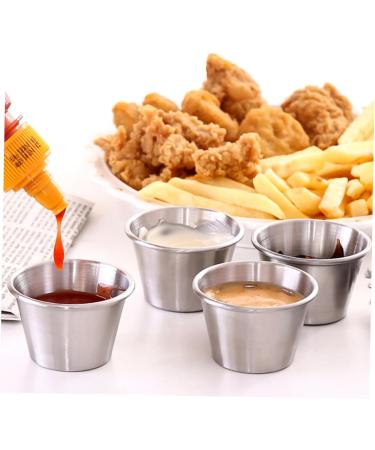 Zerodeko 4pcs Stainless Steel Dipping Sauce Cup Soup Sushi Dipping Bowls Sauce Seasoning Plate Stainless Steel Sauce Dish Gravy Bowl Stainless Steel Portion Cup Desert Round Soy Sauce Bowl - Buy Online on GoSupps.com