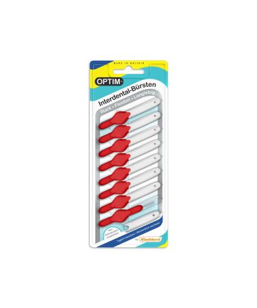 OPTIM interdental brushes pack of 8 red 0.5mm size 2