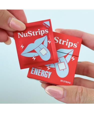 Natural Energy Strips - 50mg Caffeine L-Theanine & Vitamin B12 | 30 Energy Strips Equals 30 Energy Drinks | Fast Absorption Energy Solution - Buy Online on GoSupps.com