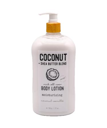 Coconut And Shea Butter Blend Body Lotion Moisturizing Coconut Vanilla 27 oz