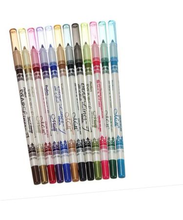 AUTSUPPL 3pcs 12 Cosmetic Pencils Glitter Eyeliner Pencil Eyeliner Eyebrow Pencil Eye Liner Pencils - Buy Online on GoSupps.com