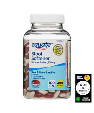 Equate Stool Softener Laxative Softgels 100 mg 400 Count and. Card Gift of Maker Explorador Private Label
