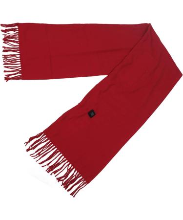 Electric Heated Scarf - 3 Temperature USB Winter Scarf with Tassels & Zipper - Red - Buy Online on GoSupps.com