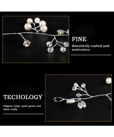 WoWoss 50cm Wedding Hair Wire with Pearls & Rhinestones - Bridal Jewelry Headdress for Women & Girls - Buy Online on GoSupps.com