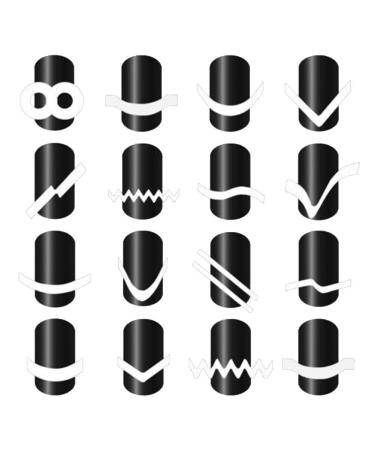 Warm Girl 680 Pieces 30 Designs French Manicure Nail Stickers Nail Art Tips Guides for DIY Decoration Stencil Tools 24 Sheets