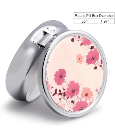 Portable 3 Compartment Pill Box - Travel-Friendly Flower Pattern Pill Organizer for Purse & Pocket - Buy Online on GoSupps.com