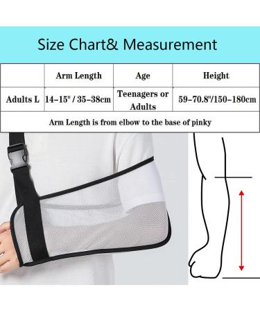Mesh Arm Sling - Shoulder Immobilizer Brace for Broken Arm - White Support for Injury - Men, Women, Teenagers, Adults - Buy Online on GoSupps.com