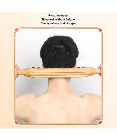 Premium Wooden Massage Device | Muscle Roller & Gua Sha Scraper for Relaxation & Lymphatic Drainage - 17 Pearl Body Shaping Tool - Buy Online on GoSupps.com