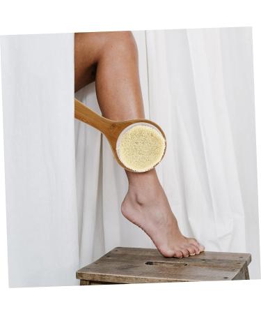 BCOATH Bamboo Handle Bath Cleaner Brush - Double-Sided Scrubber for Shower and Body Scrubbing - Buy Online on GoSupps.com