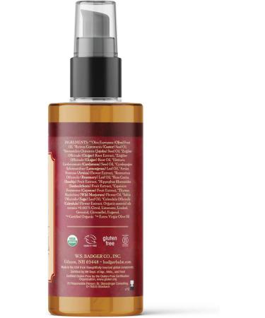 Badger Organic Deep Tissue Massage Oil - Ginger, Arnica & Cayenne | 4 fl oz - Buy Online on GoSupps.com