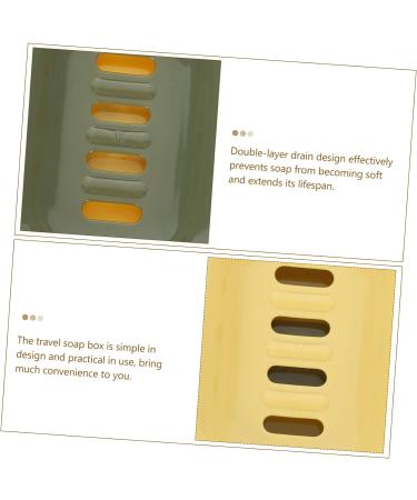 Ciieeo 2pcs Soap Box Sink Sponge Holder Self Draining Soap Holder Soap Plate Dish Sink Soap Rack Camping Soap Holder Plastic Soap Case Bar Soap Holder Soap Dish Double Layer Travel Pp - Buy Online on GoSupps.com