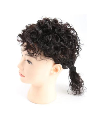 RemeeHi Curly Human Hair Topper | 10 Natural Black Clip-In Hairpiece for Instant Volume & Style - Buy Online on GoSupps.com