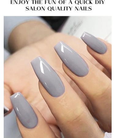 Ebanku 20PCs Gray UV Gel Nail Film - Self-Adhesive Nail Foil Wraps & Stickers for Women & Girls - Includes Nail File & Stick for Easy Nail Decoration - Buy Online on GoSupps.com