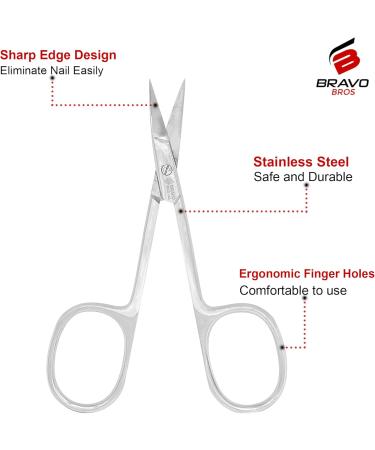 Nail Manicure Scissors for Beard/Mustache Ear Facial Hair Eyebrows Eyelashes for Men and Women (Nail Scissor 3) - Buy Online on GoSupps.com