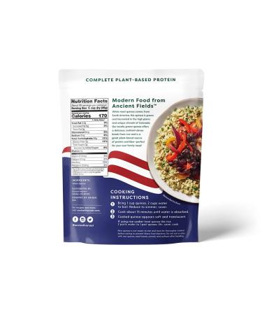 Organic USA Grown White Quinoa 3lbs - Non-GMO, Vegan & Gluten-Free Superfood with Complete Plant Based Protein - Buy Online on GoSupps.com