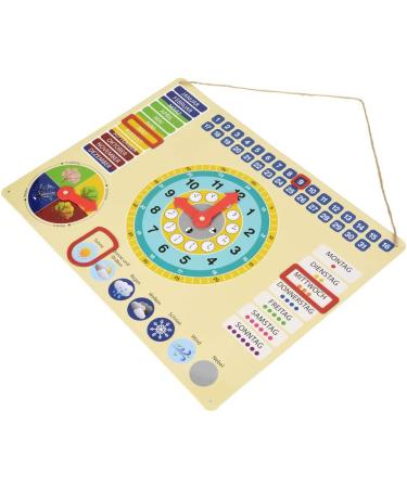ewtshop Colorful Metal Learning Clock - Date Time & Seasons Educational Board - Buy Online on GoSupps.com