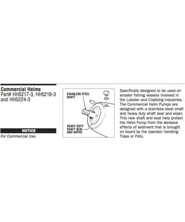 Dometic SeaStar 1.7 Helm HH5217-3 - Front Mount Commercial Steering System - Buy Online on GoSupps.com