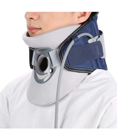 Ininosnp cervical traction brace neck protection device with adjustable cervical vertebrae height soft and comfortable pain relief for the neck