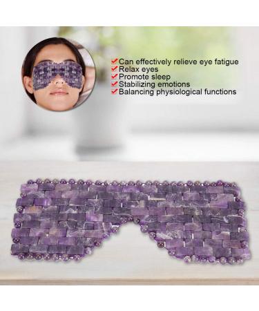 Natural Jade Eye Mask for Anti-Aging Hot & Cold Therapy - Soothing Cooling Blindfold (Purple) - Buy Online on GoSupps.com