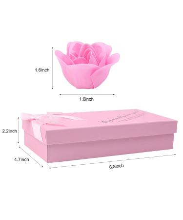 Rotumaty 18 PCS Floral Scented Bath Soap Rose Flower Petals Essential Oil Set - Ideal Gifts for Women, Girls, Mom - Birthday, Valentine, Christmas - Pink 1.6x1.6 Inch (Pack of 18) - Buy Online on GoSupps.com