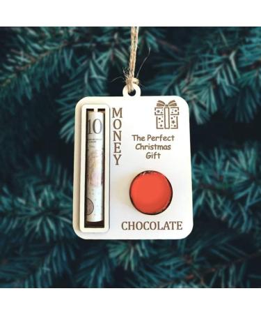 Christmas Unique Money Holder Handmade Wooden Money Card Hanging Decoration Xmas Tree Ornaments Pendant Funny Christmas Money Cash Gift Money Boxes - Buy Online on GoSupps.com