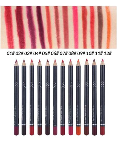 12 Colors Lip Liners Pencil Set Mattee Waterproof Lip Liner Pencil Lipstick Pen Long-lasting Comestic Tool Long Lasting Makeup Lip Liners - Buy Online on GoSupps.com