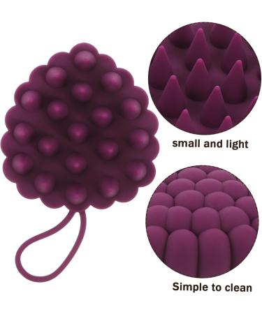 Fomiyes 5-St Shampoo ArtFakt Massage Device - Hairbrush Cleaning & Scalp Brush Scrubber - 5pcs Violet Kamm Head Pebbles - Perfect for Shower & Hair Care - Buy Online on GoSupps.com