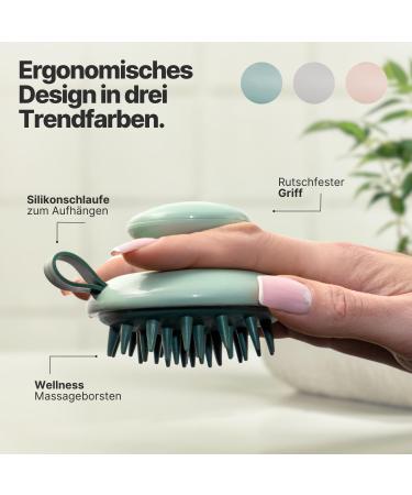 Imperio Scalp Massage Brush | Stimulate Hair Growth | Premium Circulatory Head Massager for Dry & Wet Hair - Mint Green - Buy Online on GoSupps.com