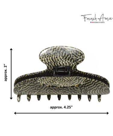 French Amie Large 4 1/4 Opera Thin Oval Handmade Celluloid Hair Claw Clip - Strong Hold No Slip Grip - Made in France - Buy Online on GoSupps.com