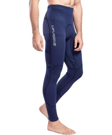 LIFURIOUS Men's 2mm Neoprene Tight Wetsuit Pants Swimming Leggings Diving Snorkeling Scuba Surfing Canoe Pants Navy Large - Buy Online on GoSupps.com