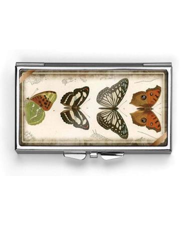 Vintage Desgin Butterfly Pill Box Compact Rectangle 7 Day Pill Box Pill Case
