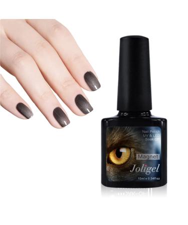 Joligel Magnetic Gel Nail Polish Cat Eye 3D Glitter Semi-permanent Manicure Nail Art Nail Design Autumn Winter | Midnight Brown