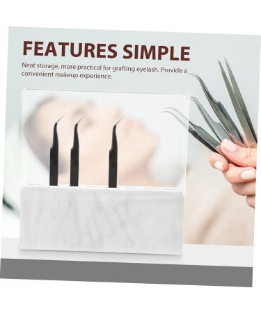 minkissy Tweezers Display Rack Monitor Stand Eyelash Holder Storage Rack Eyebrow Tweezers Rack Makeup Tweezers Stand Makeup Supplies Eyelash Tweezers Holder Acrylic Display Stand White - Buy Online on GoSupps.com