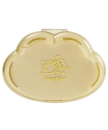 Exingk 50Pcs/box Compact Soap Sheets Travel Soap Paper Portable Hand Washing Soap Tablets For Outdoor Activities Soap Flakes For Trips Yellow