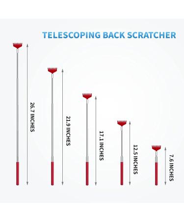 Marvolia 4 Pack Back Scratchers Telescoping Metal Back Scratcher for Adults with Odorless TPR Rubber Grip - Multi-Colored - Buy Online on GoSupps.com