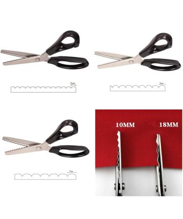 Fabric Paper Pinking Craft Shears - 10mm Stainless Steel Zig Zag Scissors for Sewing and Embroidery - Buy Online on GoSupps.com