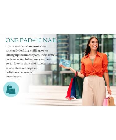 Nail Polish Remover Pads - 200 Pack Non Acetone Wipes for Home & Professional Use - Individually Wrapped Travel Kit - Buy Online on GoSupps.com