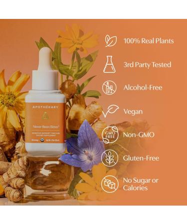 Apoth kary Never Been Bitter Digestive Support Fast-Acting Aperitif-Inspired Alcohol-Free Herbal Bitters Drops with Artichoke Dandelion and Burdock for Gut and Liver Health 1 fl oz 30 Servings - Buy Online on GoSupps.com