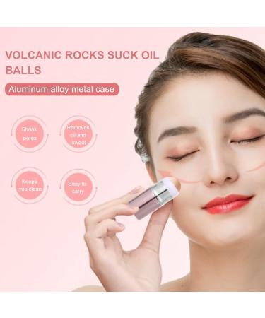 Oil Absorbing Face Roller - Portable Volcanic Oil Control Roller in Pink Aluminum Alloy | International Shipping Available - Buy Online on GoSupps.com