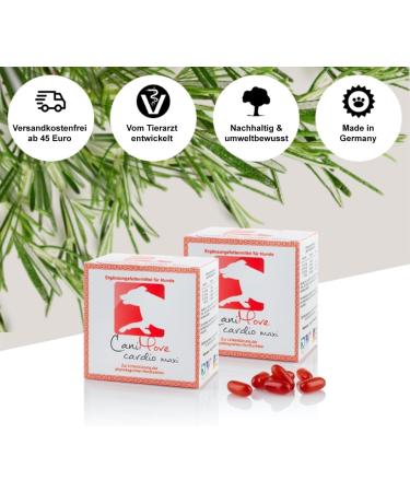 Canimove Cardio Maxi - Veterinary Supplement for Large Dogs | Heart Blood Pressure & Circulation Support | 100 Capsules - Buy Online on GoSupps.com