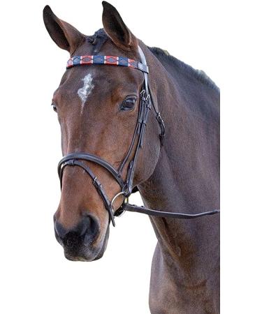 Shires Blenheim Polo Headband - Premium Leather in Turquoise Red Orange Blue | Cob Size International Shipping - Buy Online on GoSupps.com