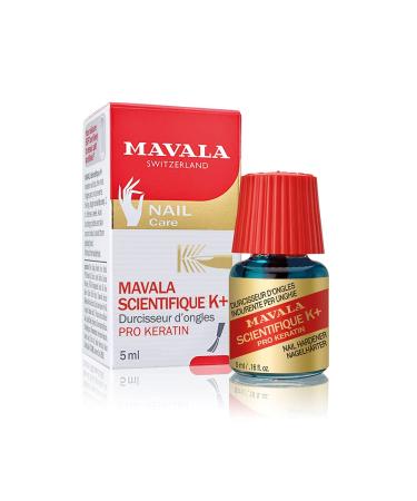 MAVALA Scientifique K+ Keratin Hardener Strengthener | Protect Nails | Avoid Breaking and Splitting | Supports Natural Keratinization | Multi-color, 0.16 Fl Oz
