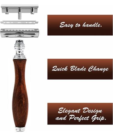 Haryali London Razor Set - 5-Part Shaving Set | De Razor Plane Synthetic Silvertip Brush Vintage Stand & Luxury Shaving Soap - Premium International Shipping - Buy Online on GoSupps.com