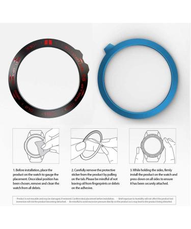 Abanen for Fenix 5X/Fenix 5X Plus Watch Bezel  Stainless Steel Polished Adhesive Cover Anti-Scratch Protector Cover Ring for Garmin Fenix 5X/Fenix 5X Plus (Black-red) - Buy Online on GoSupps.com