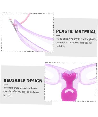 TOVINANNA 2pcs Set Three-dimensional Eyebrow Card Brow Shaping Stencil Tool Miss Eyebrow Marks mediumx2pcs Violetx2pcs - Buy Online on GoSupps.com