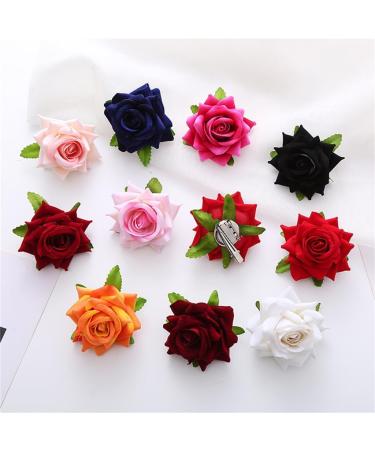 hgnxa Rose Hair Clip Flower Barrettes Flower Hair Clip For Women Flower Brooch Flower Hairpin Rose Brooch Pin Bride Brooch Pin - Buy Online on GoSupps.com