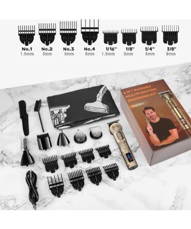 BestAuty 6-in-1 Professional Hair Clipper Set with T-Blade Waterproof Trimmers & Hairdressing Cloak - Ideal for Men - Buy Online on GoSupps.com