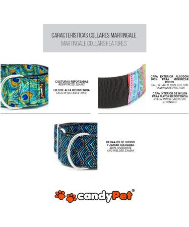 Buy candyPet Martingale Dog Collar - Leopard | Special Width L (5 cm) for 30-50 cm Diameter - International Shipping Available - Buy Online on GoSupps.com