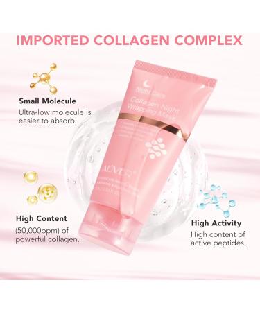 Masque au collag ne cor en pour une hydratation profonde et durable qui lisse et raffermit la peau pendant la nuit rosa-1pcs - Buy Online on GoSupps.com