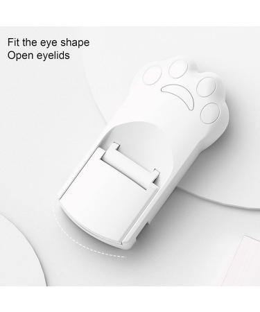 Heated Eyelash Curler T Shaped Design Quick Heating USB Rechargeable Safe and Easy to Use with Temperature Control for Beautifully Curled Lashes (White) - Buy Online on GoSupps.com